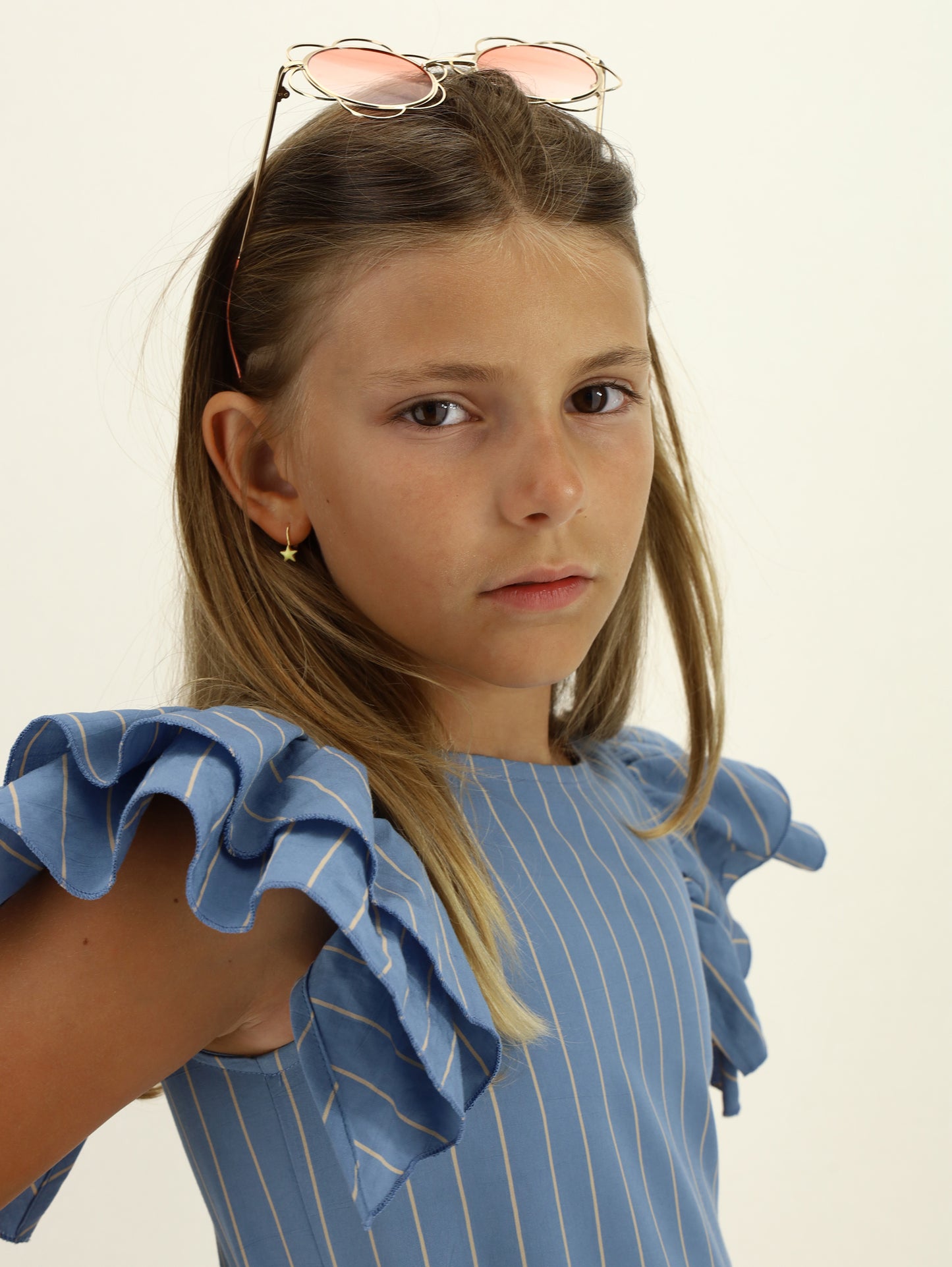 Monnalisa Striped Handkerchief Dress