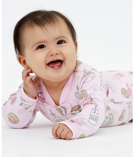 Noomie Milk & Cookies Zipper Footie