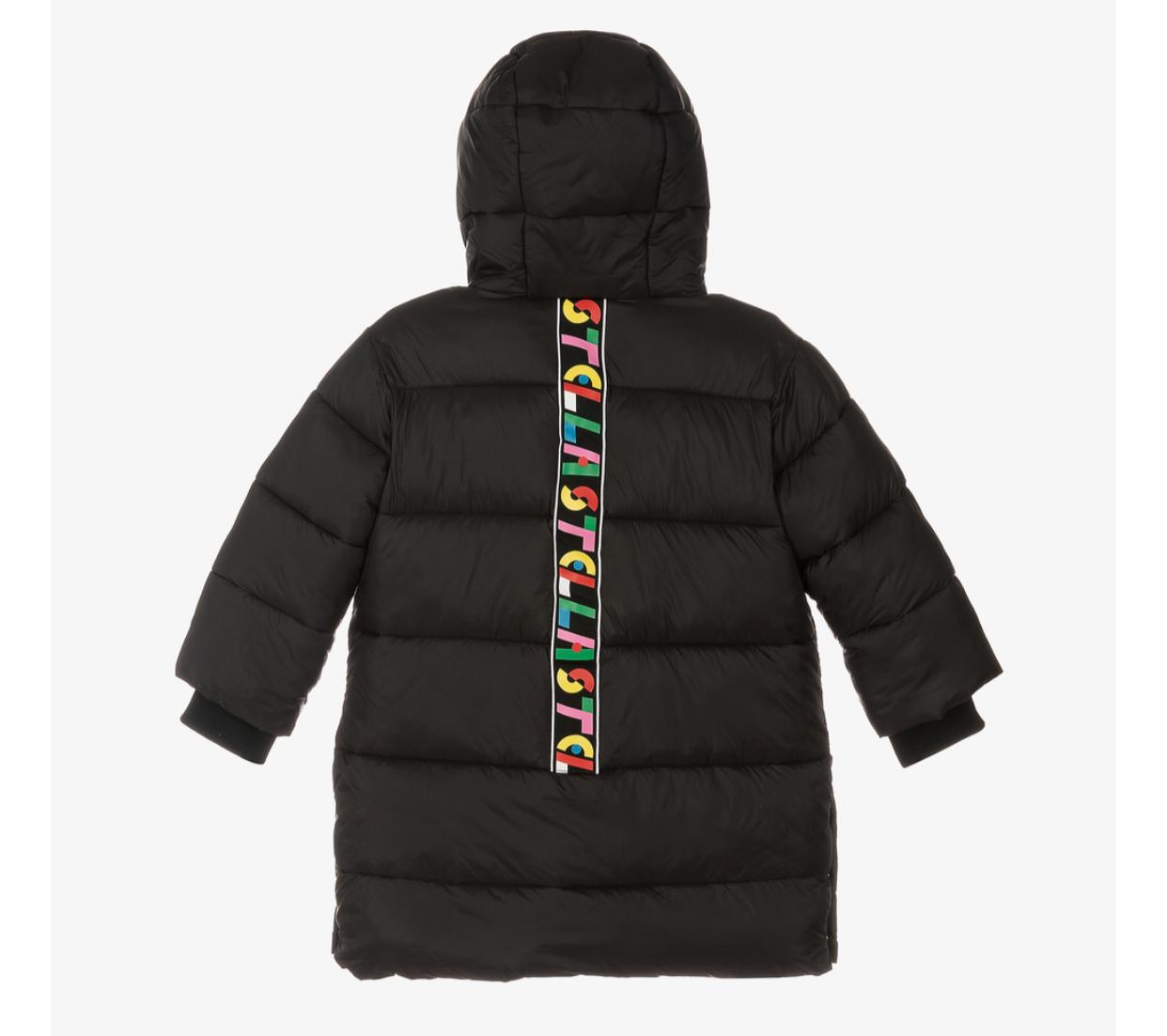 Stella McCartney Girls Puffer Jacket w/ Color Logo Tape