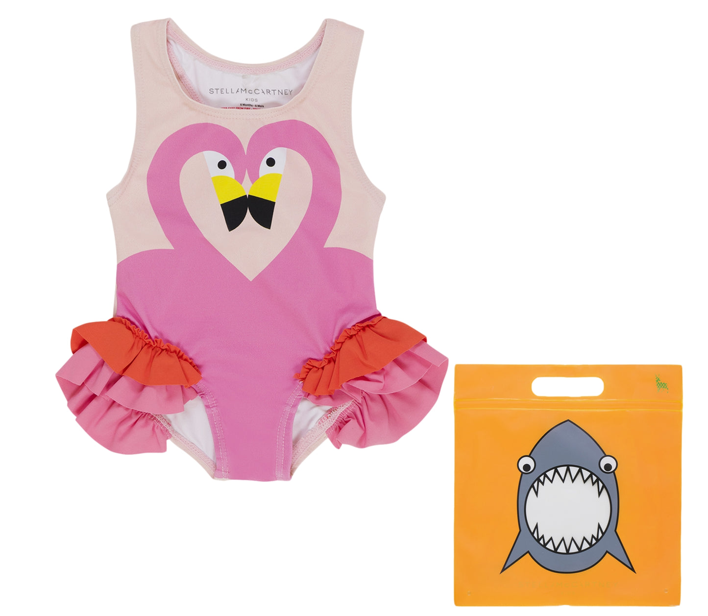 Stella McCartney Baby Girl Flamingo Fringes Swimsuit