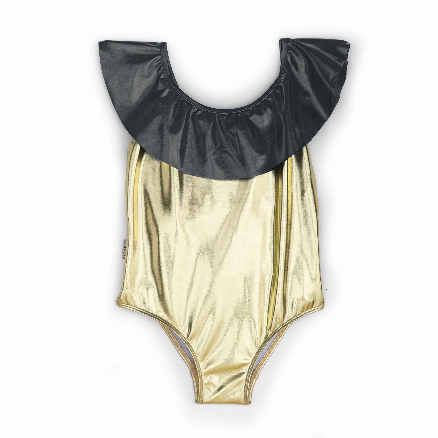 Andorine Ruffle Neck Metallic Swimsuit