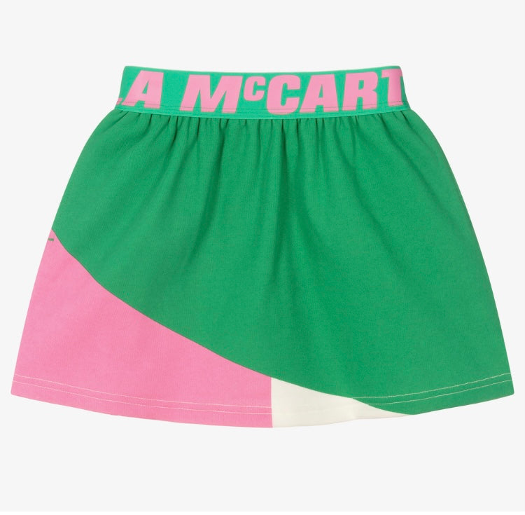Stella McCartney Color Block Skirt w/ Logo Band