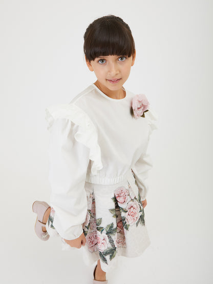 Monnalisa Garden Roses Skirt