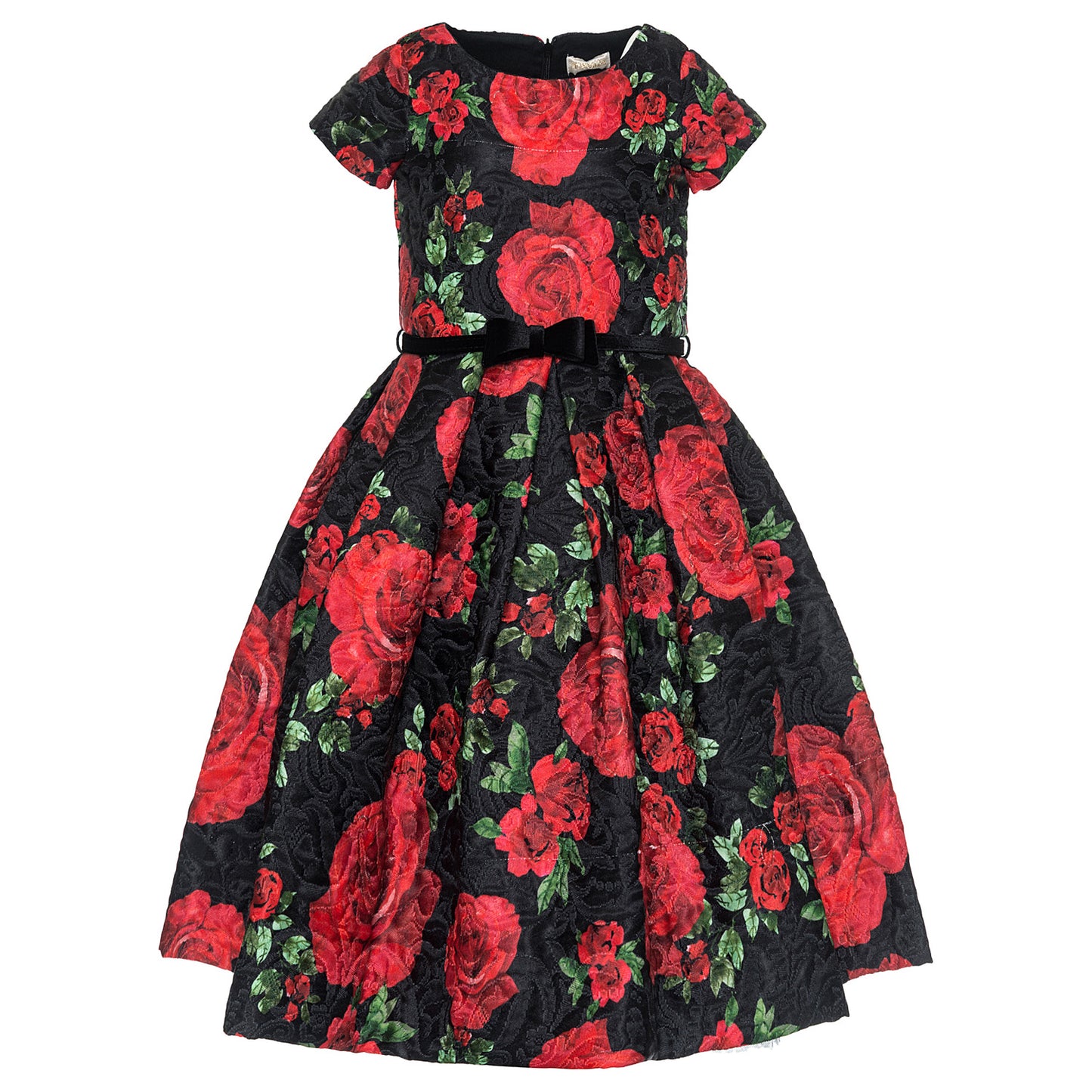 Monnalisa Brocade Roses Dress