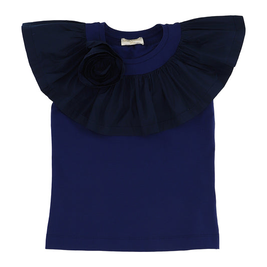 Monnalisa Patty Taffeta Sleeve Top