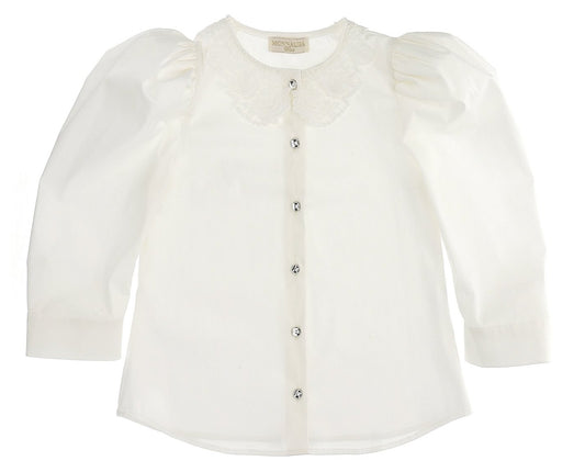 Monnalisa Puff Sleeve Blouse