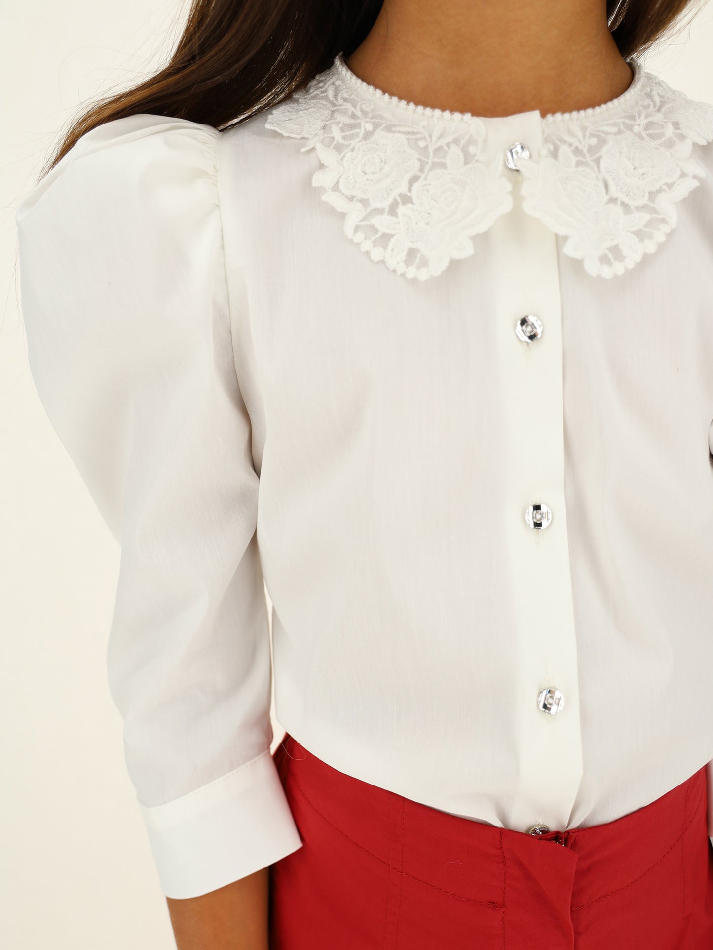 Monnalisa Puff Sleeve Blouse