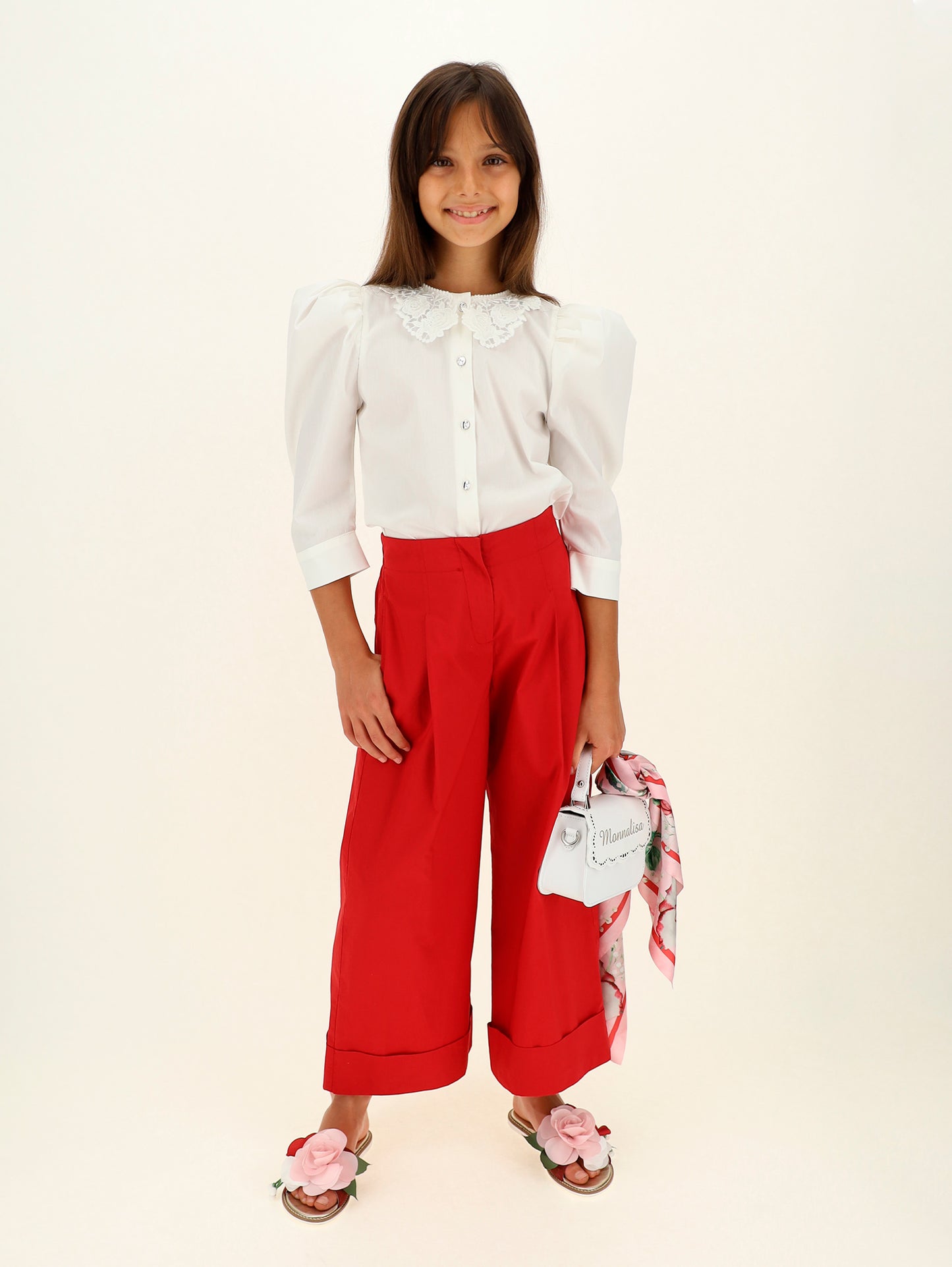 Monnalisa Puff Sleeve Blouse