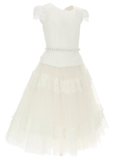 Monnalisa Teen Tulle & Lace Dress