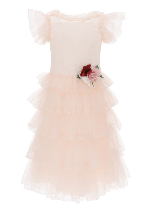 Monnalisa Tulle Tiered Gown