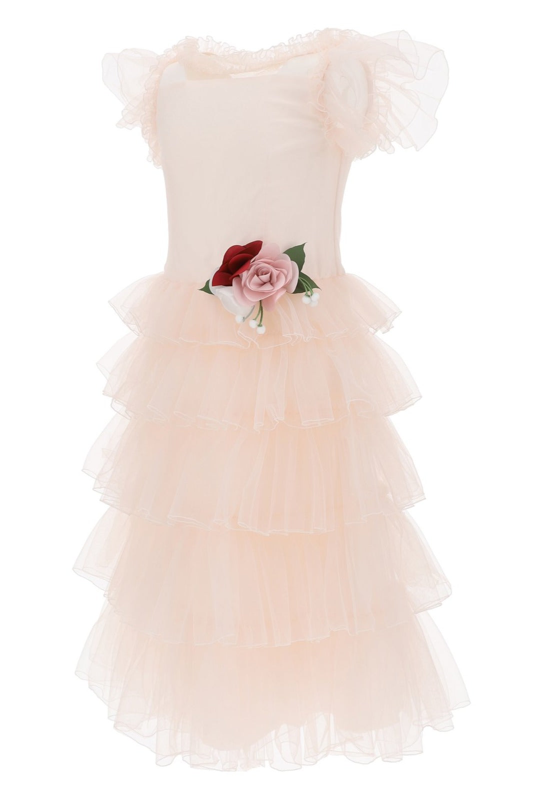 Monnalisa Tulle Tiered Gown