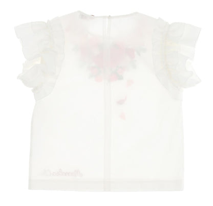 Monnalisa Floral Top & Skirt Outfit Set