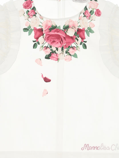 Monnalisa Floral Top & Skirt Outfit Set
