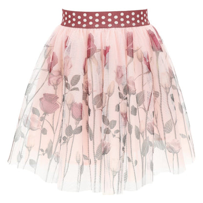 Monnalisa Floral Top & Skirt Outfit Set