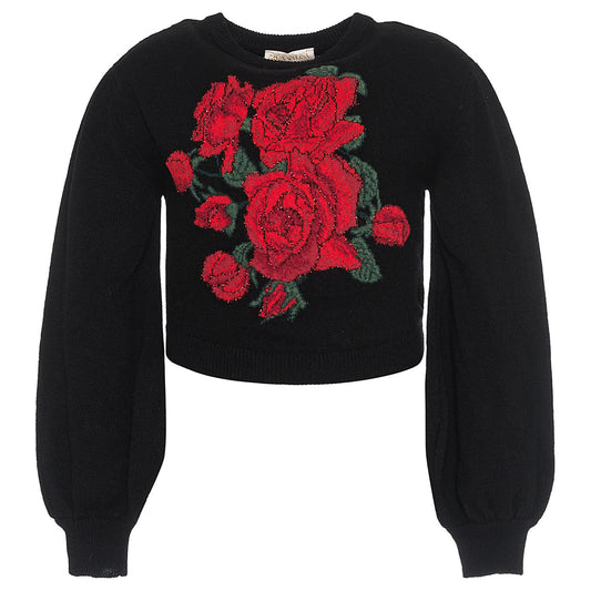 Monnalisa Pullover Roses Sweater