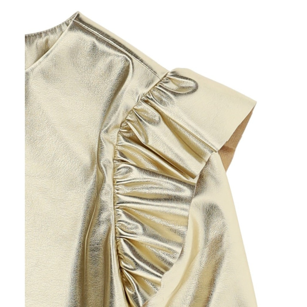 Monnalisa Metallic Ruffle Jacket