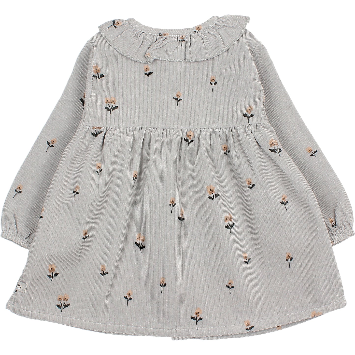 Buho Floral Print Mini-Cord Pullover Dress