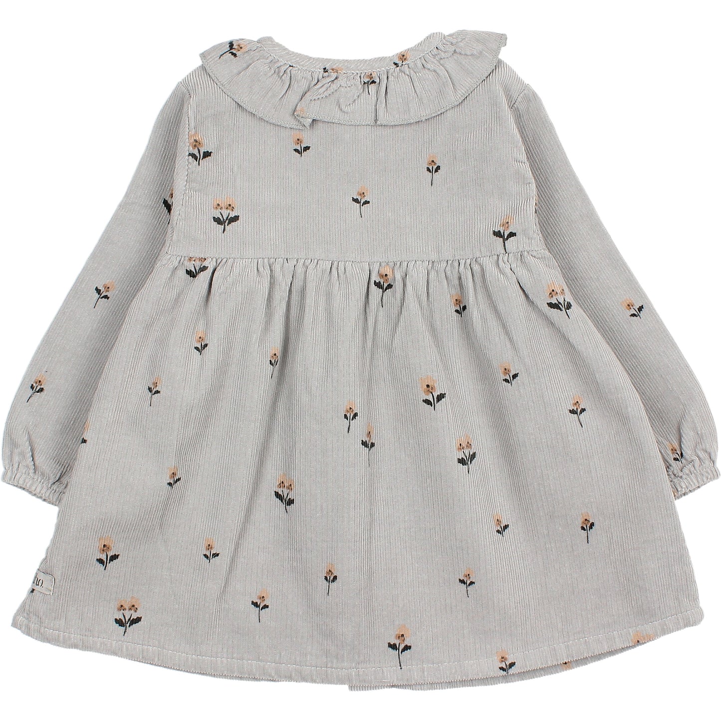 Buho Floral Print Mini-Cord Pullover Dress
