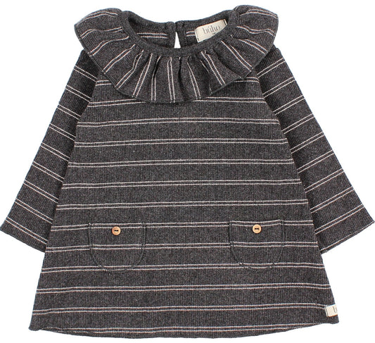 Buho Girls Ribbed Striped Dress