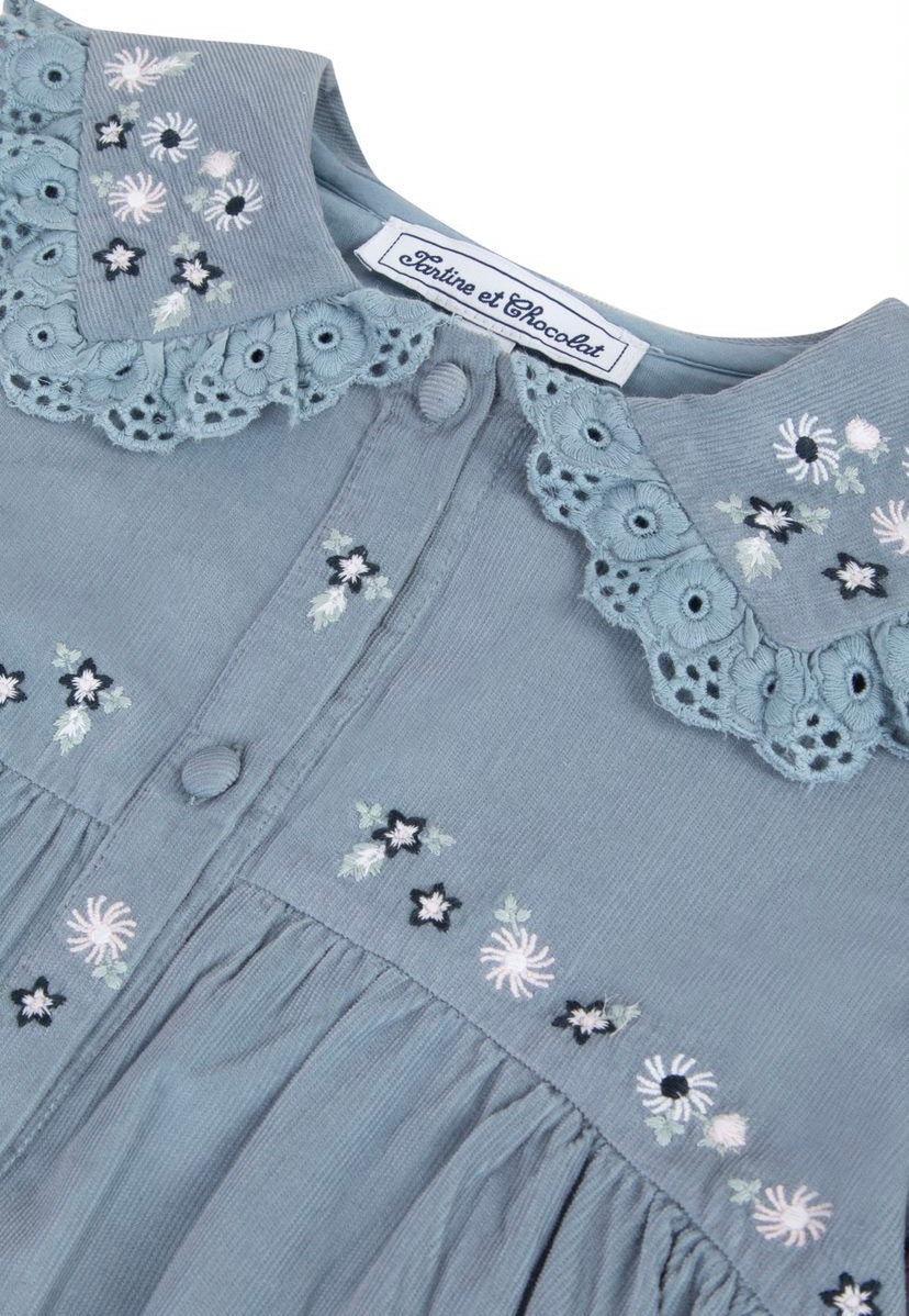 Tartine Cassis Floral Stitch Dress