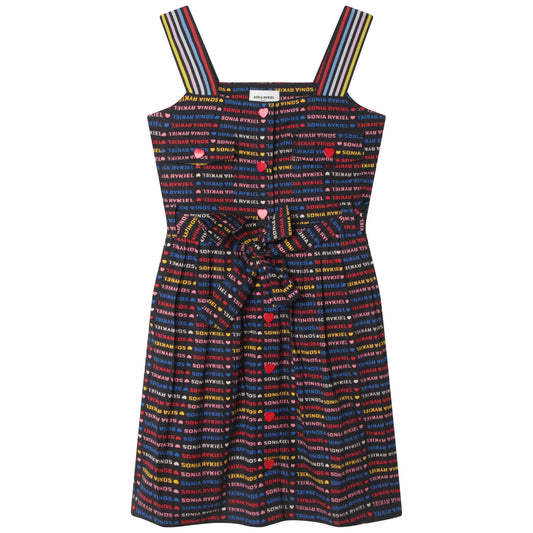 Sonia Rykiel Striped Multicolored Strap Dress