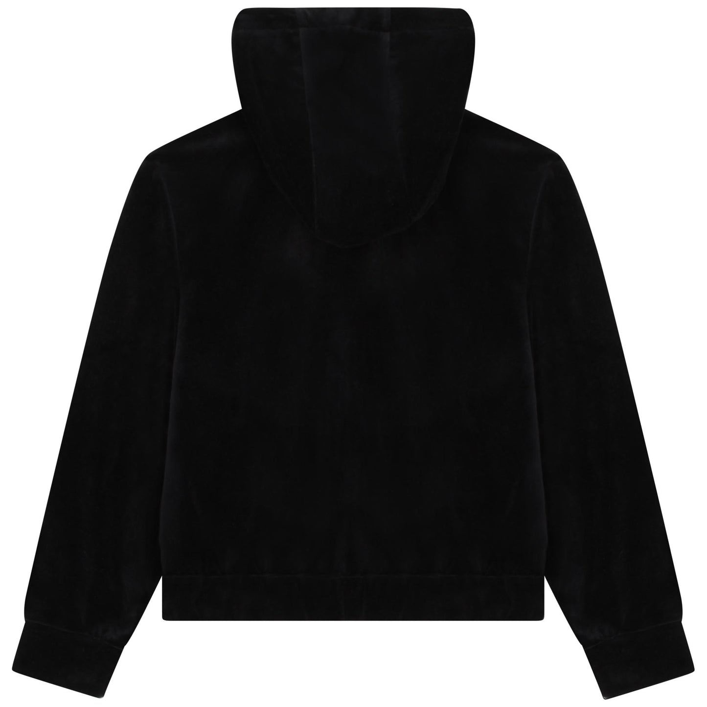 Sonia Rykiel Velvet Hooded Cardigan w/ small 'SR' Graphic