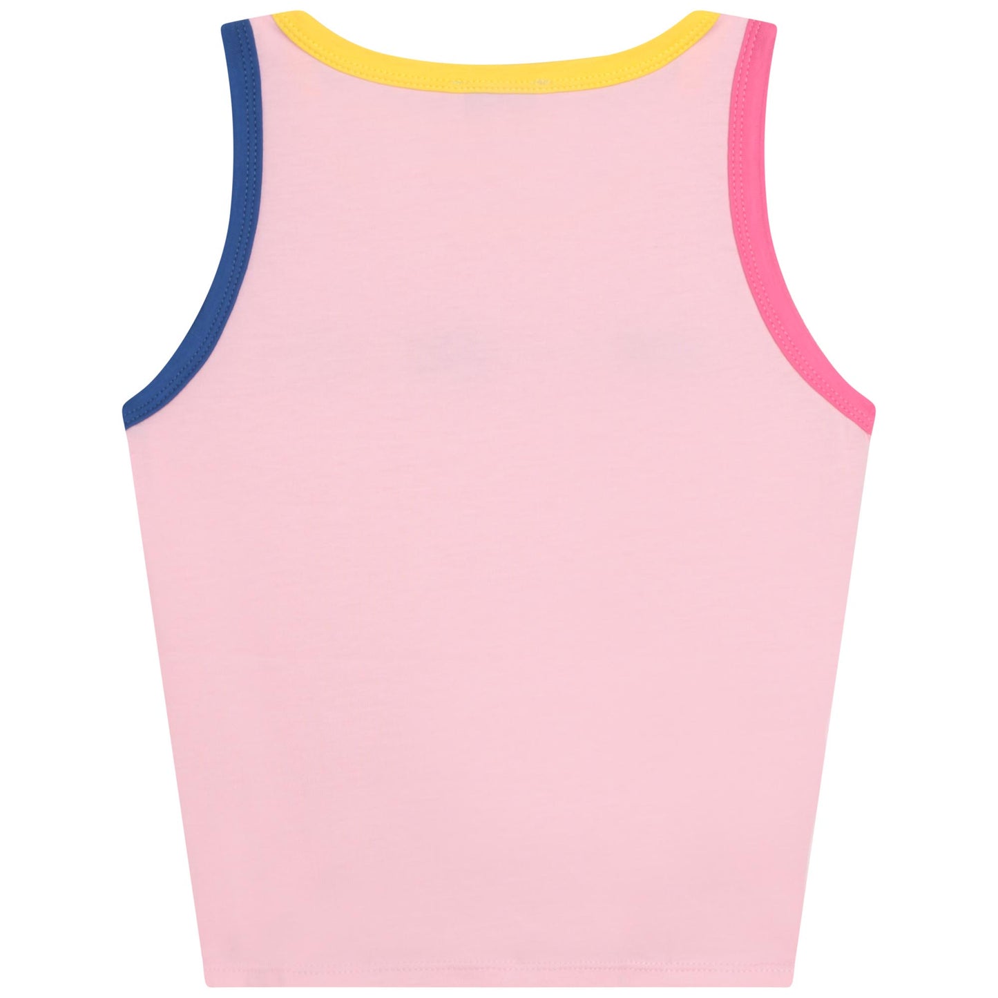 Sonia Rykiel Short Sleeve Front Tie Tank Top w/ Multicolored Logo