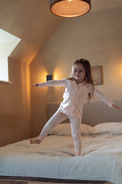 Coco Blanc Cotton Grandpa Pajama w/ Piping