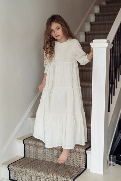 Coco Blanc Smocked Dress