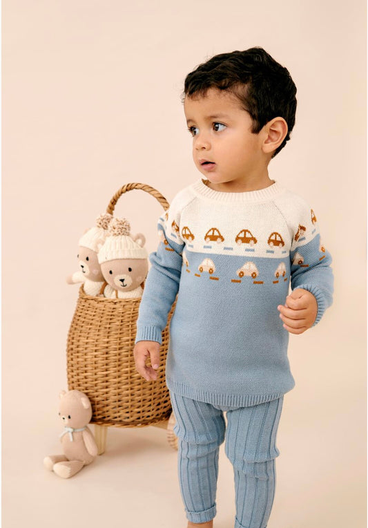 Tun Tun Baby Cars Sweater Set