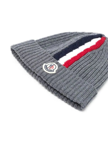 Moncler Baby Berretto Knit Hat w/ Logo