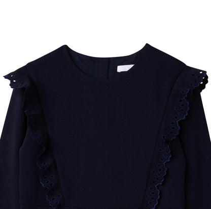 Chloe Milano LS Flounce Dress