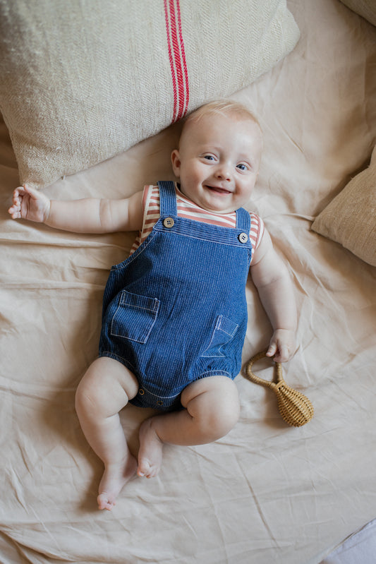 One + In the Family Ian Denim Romper