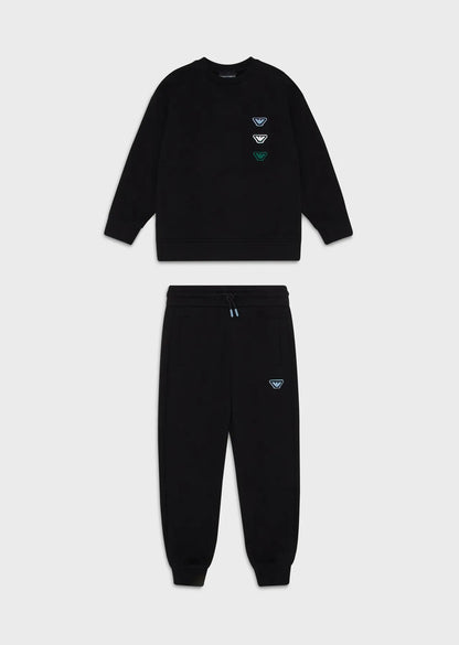 Armani Junior Two-Piece Tracksuit Eagle Patch