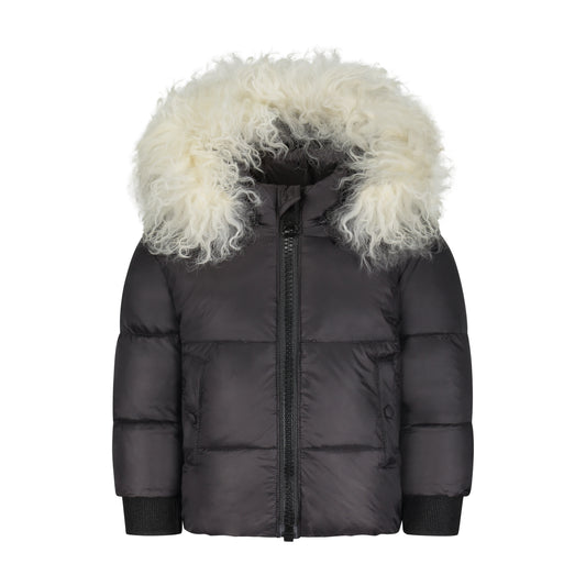 Scotch Bonnet Baby Jacket with White Fur