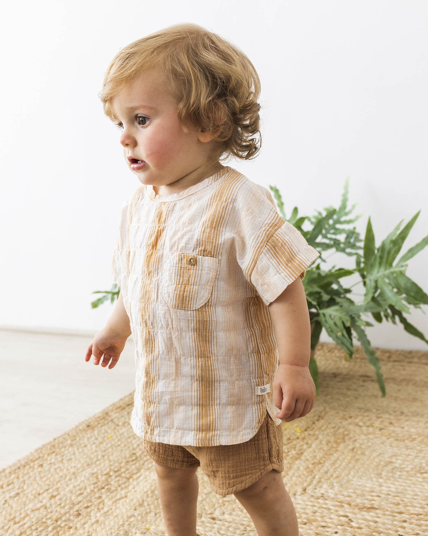 Buho Baby Striped Shirt & Shorts 2Pc Outfit