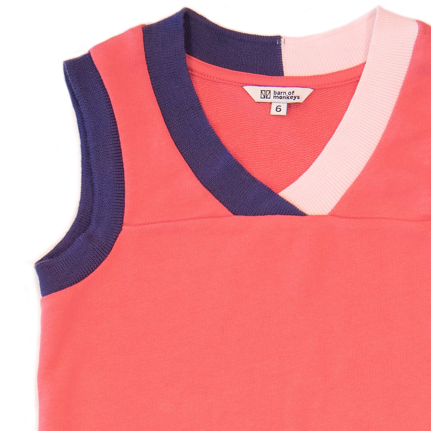 Barn of Monkeys BOM18012 Contrast Neck Tank Top