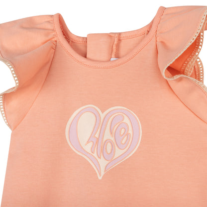 Chloe Short Sleeve Heart Dress