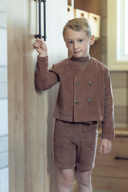 Coco Blanc Corduroy Suit 2pc Set