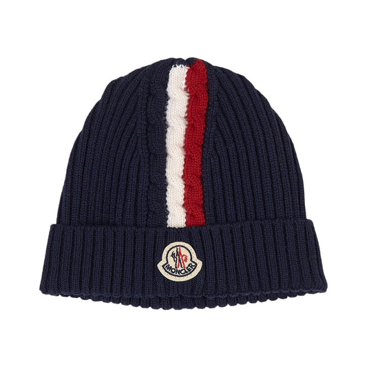 Moncler Baby Berretto Knit Hat w/ Logo