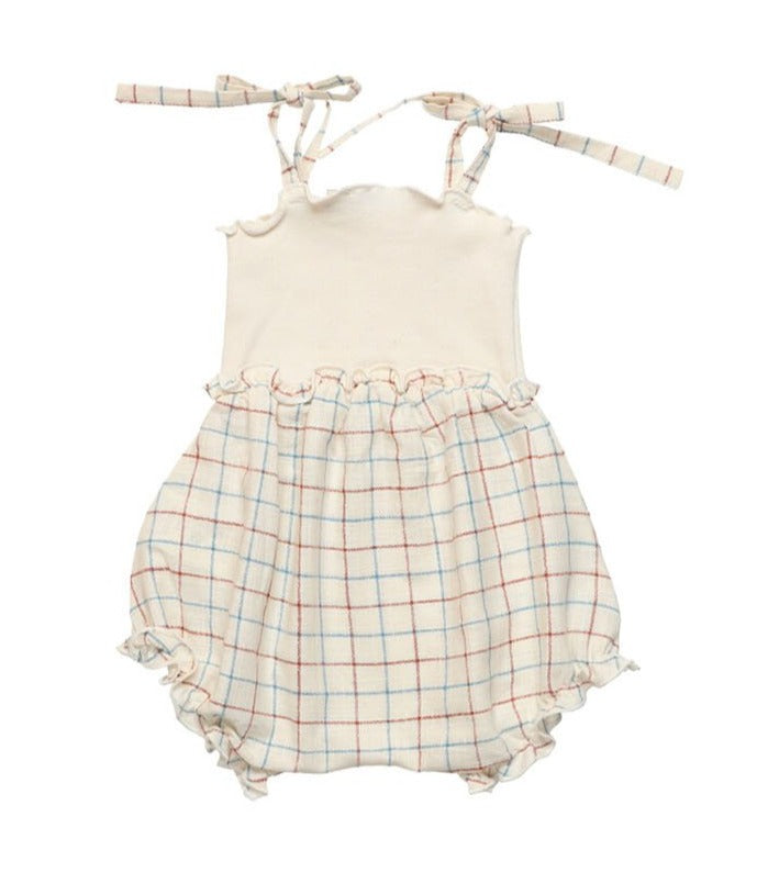 The New Society Dylan Check Romper