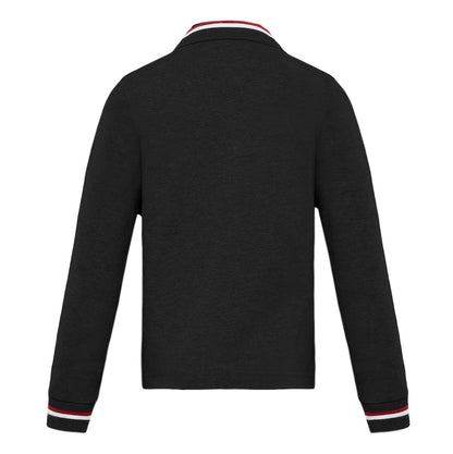 Moncler Long Sleeve Flag Stripe Polo