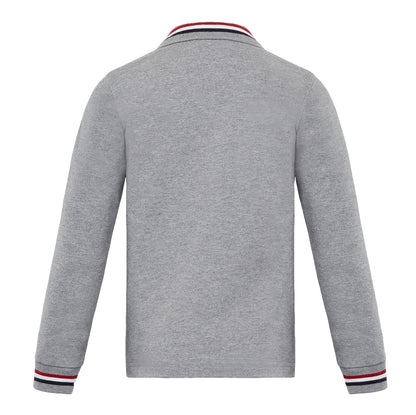 Moncler Long Sleeve Flag Stripe Polo