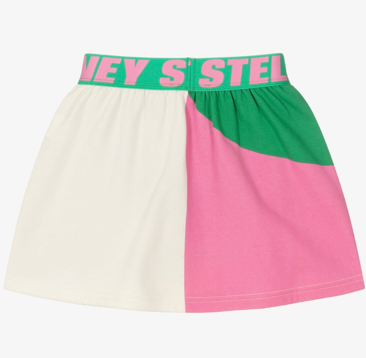 Stella McCartney Color Block Skirt w/ Logo Band