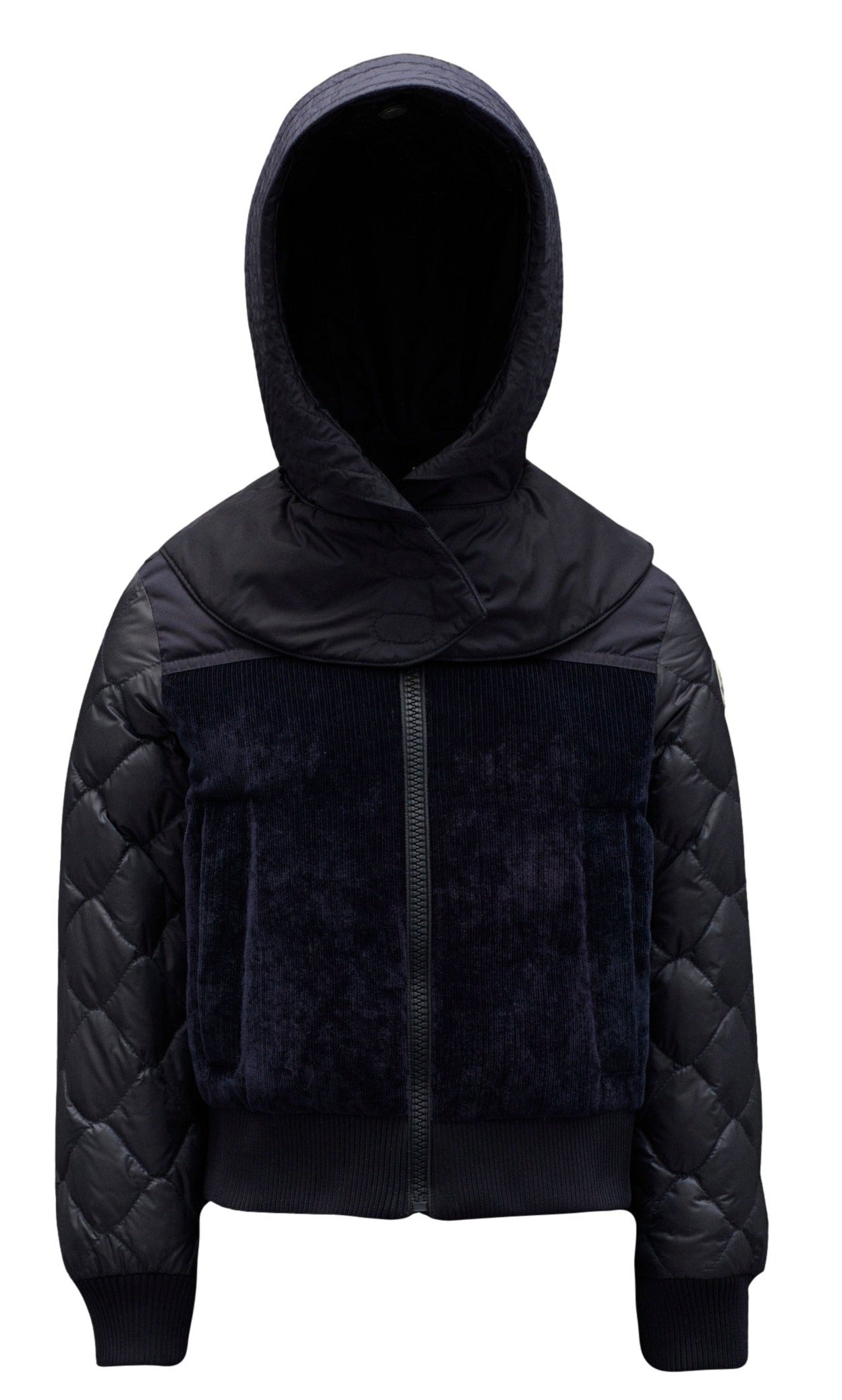 Moncler Asu Biker Velvet Quilted Jacket