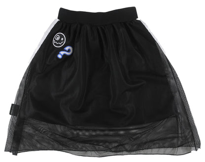 Loud Apparel Peak Motif Applique Knee Length Skirt