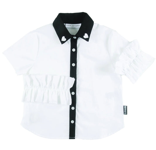 Loud Apparel Roller Ruffle Collar Shirt