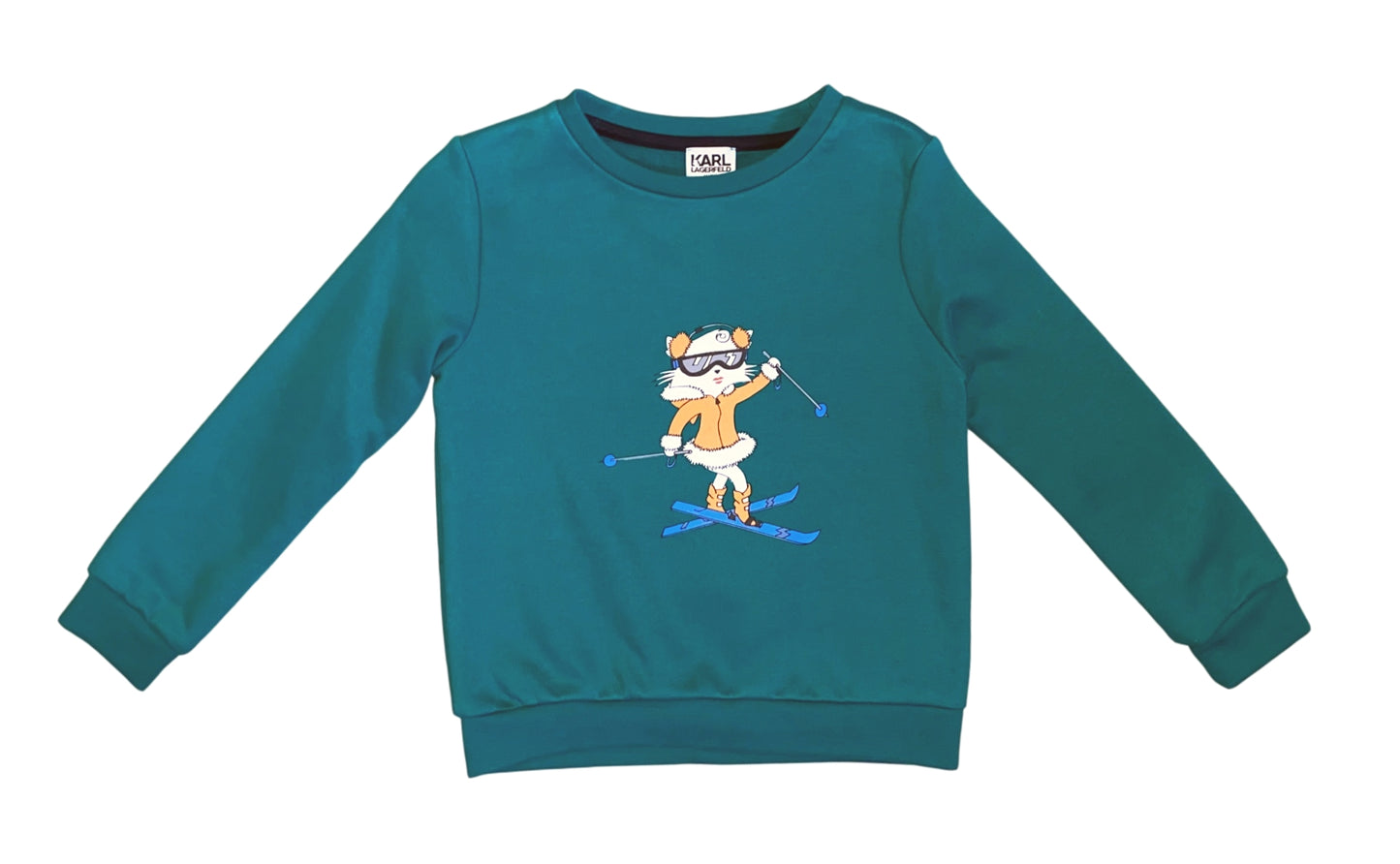 KL80P-06-Z15056-B Skiing Cat Sweatshirt