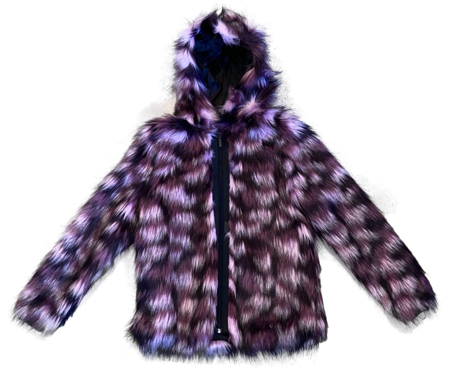 KL80P-11-Z16020-B Faux Fur Hooded Coat