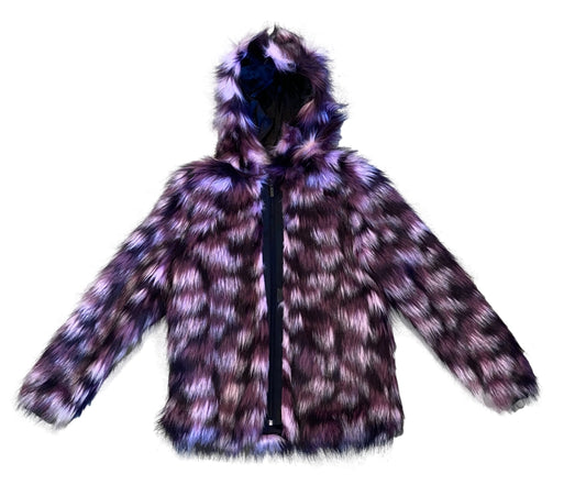 KL80P-11-Z16020-C Faux Fur Hooded Coat
